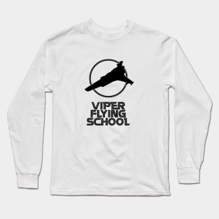 Viper Flying School Sci-Fi Battlestar Inspired Pilot Design Long Sleeve T-Shirt